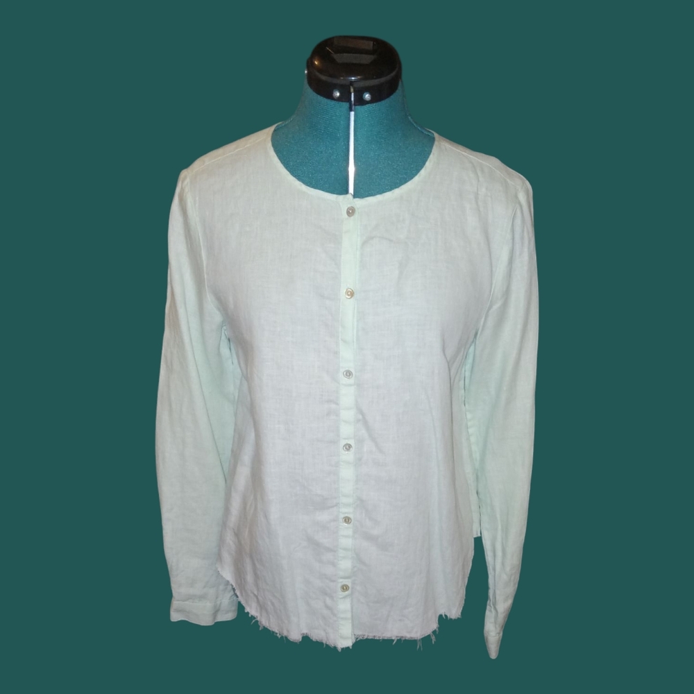 Eileen Fisher Women's Linen Button-Up Top